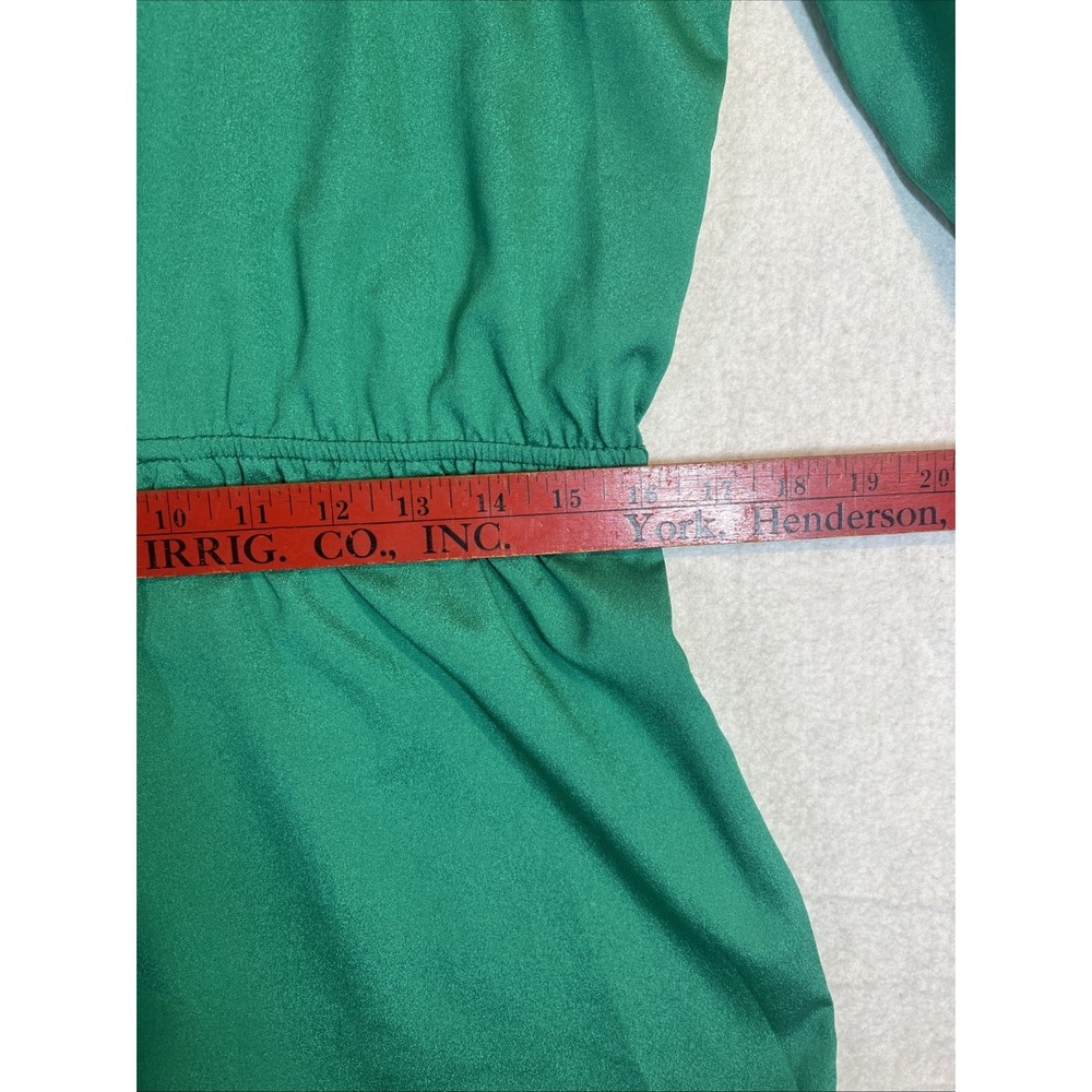 Renee Co. Green Jumper Romper Short Ruffles Peek-a-boo Shoulders Large - Picture 8 of 10